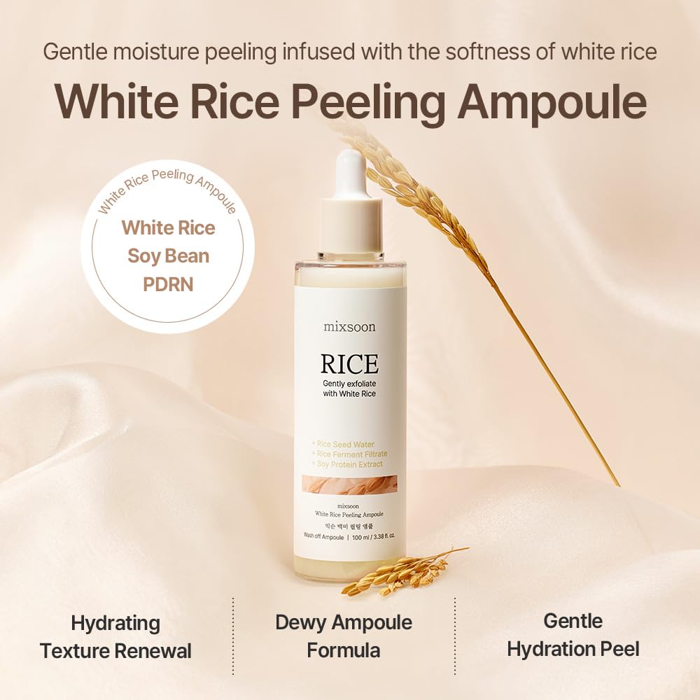 mixsoon White Rice Peeling Ampoule 100ml side view
