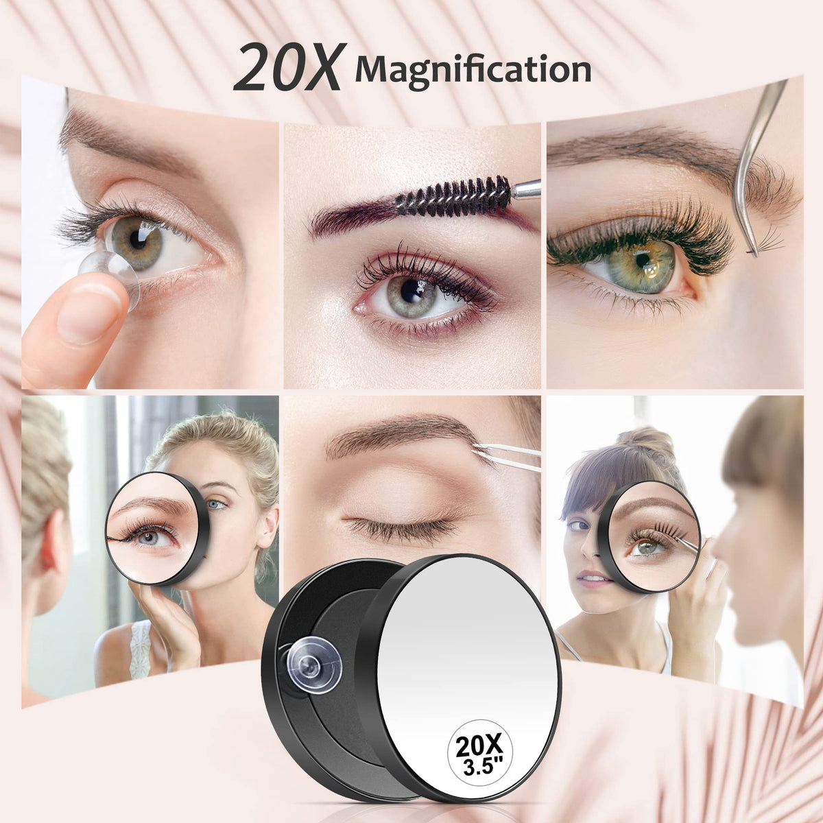MIYADIVA 20X Magnifying Mirror in a handbag for travel
