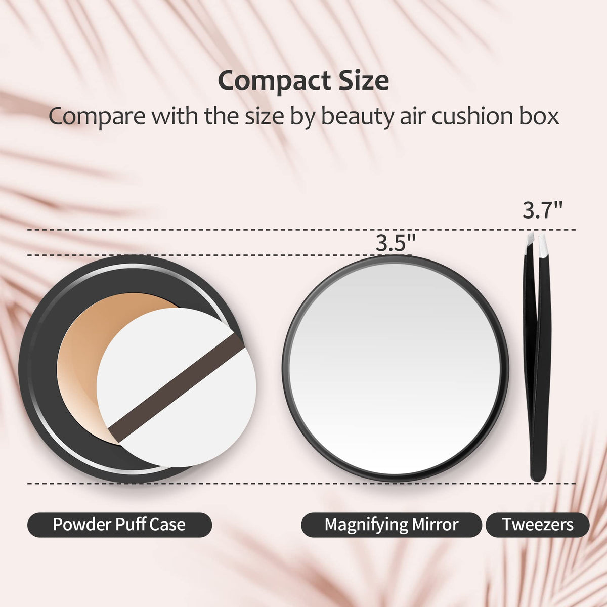 MIYADIVA 20X Magnifying Mirror side view showing compact design