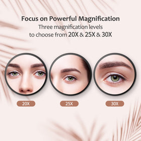 MIYADIVA 20X Magnifying Mirror with stainless steel tweezers