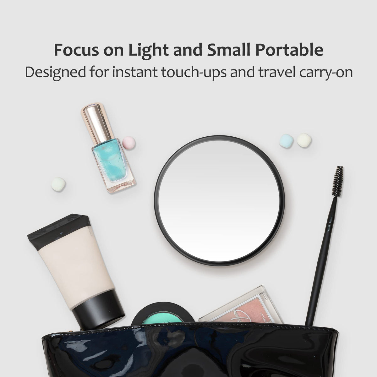 MIYADIVA 30X Magnifying Mirror on a bathroom counter