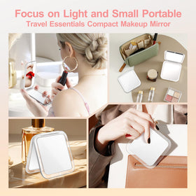 MIYADIVA Compact Mirror open showcasing 1X and 30X mirrors