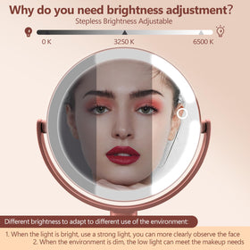 MIYADIVA Makeup Mirror displaying three colour light options