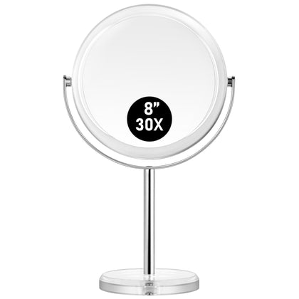MIYADIVA Makeup Mirror front view with 30X magnification