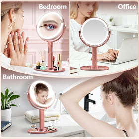 MIYADIVA Makeup Mirror in elegant rose colour