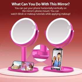 MIYADIVA Makeup Mirror in use for makeup application