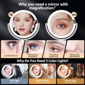 MIYADIVA Makeup Mirror showing phone holder feature