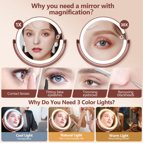 MIYADIVA Makeup Mirror side view with phone holder