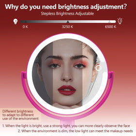 MIYADIVA Makeup Mirror with phone holder and rotating design