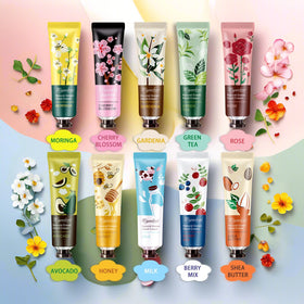 MIYUELENI Hand Creams arranged in an elegant gift setting