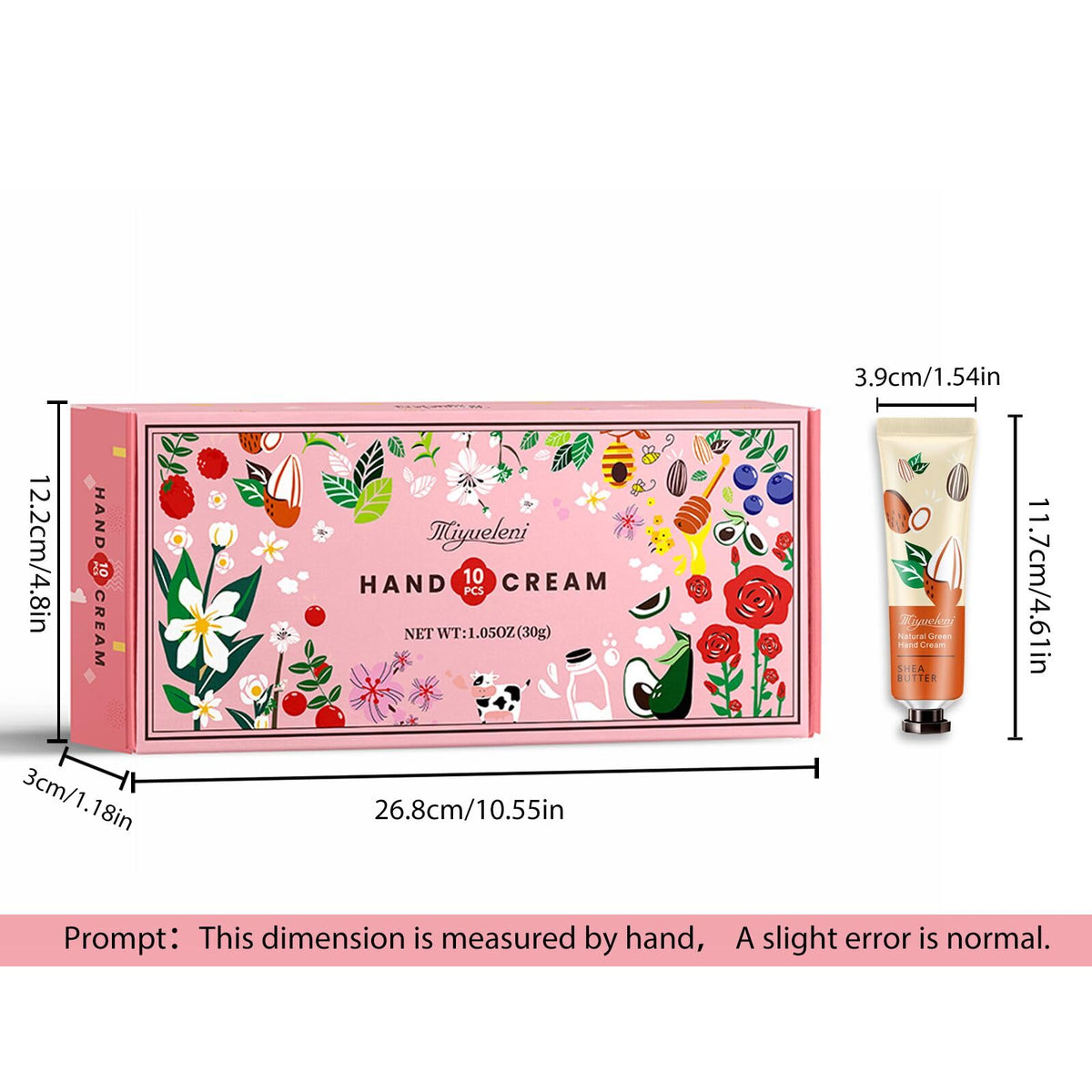MIYUELENI Hand Creams with floral background