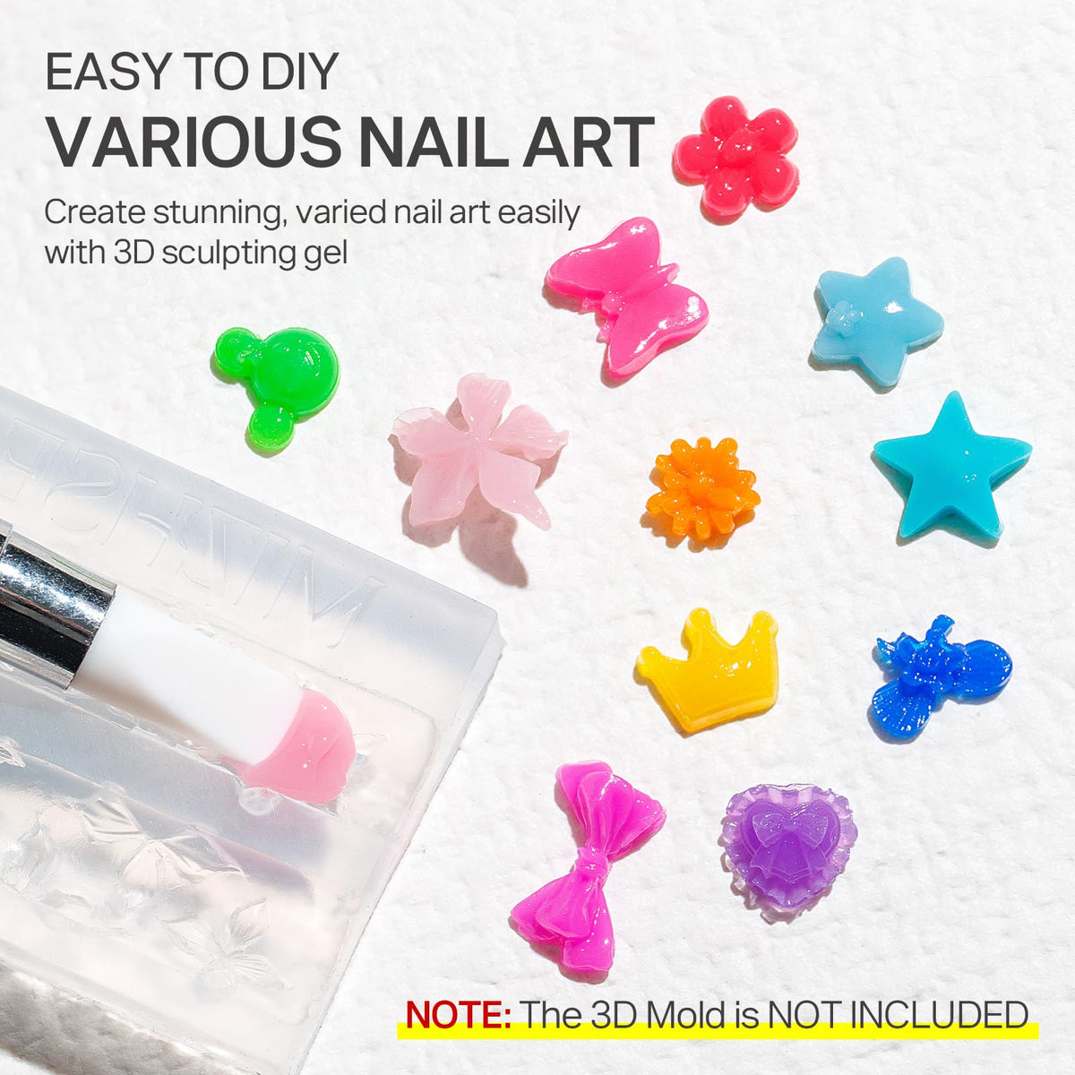 MIZHSE 12-Colour Nail Gel Set packaging with product details