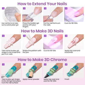 MIZHSE 3D Gel Nail Art Sculpting Gel with tools