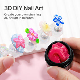 MIZHSE 3D Nail Gel being applied with a dual-end pen