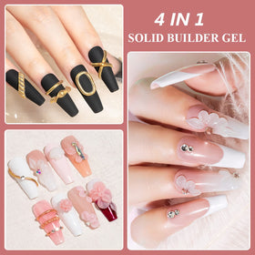 MIZHSE 3D Nail Gel Kit packaging and included accessories
