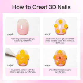 MIZHSE 3D Nail Gel Set displayed with curing lamp