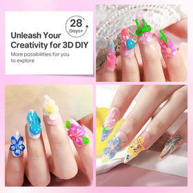 MIZHSE 3D Nail Gel Set with tools for nail art