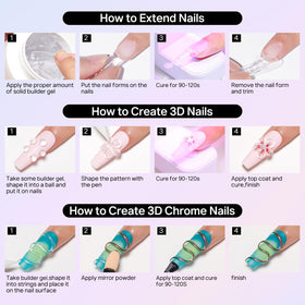 MIZHSE Clear 3D Gel Nail Art Sculpting Gel close-up