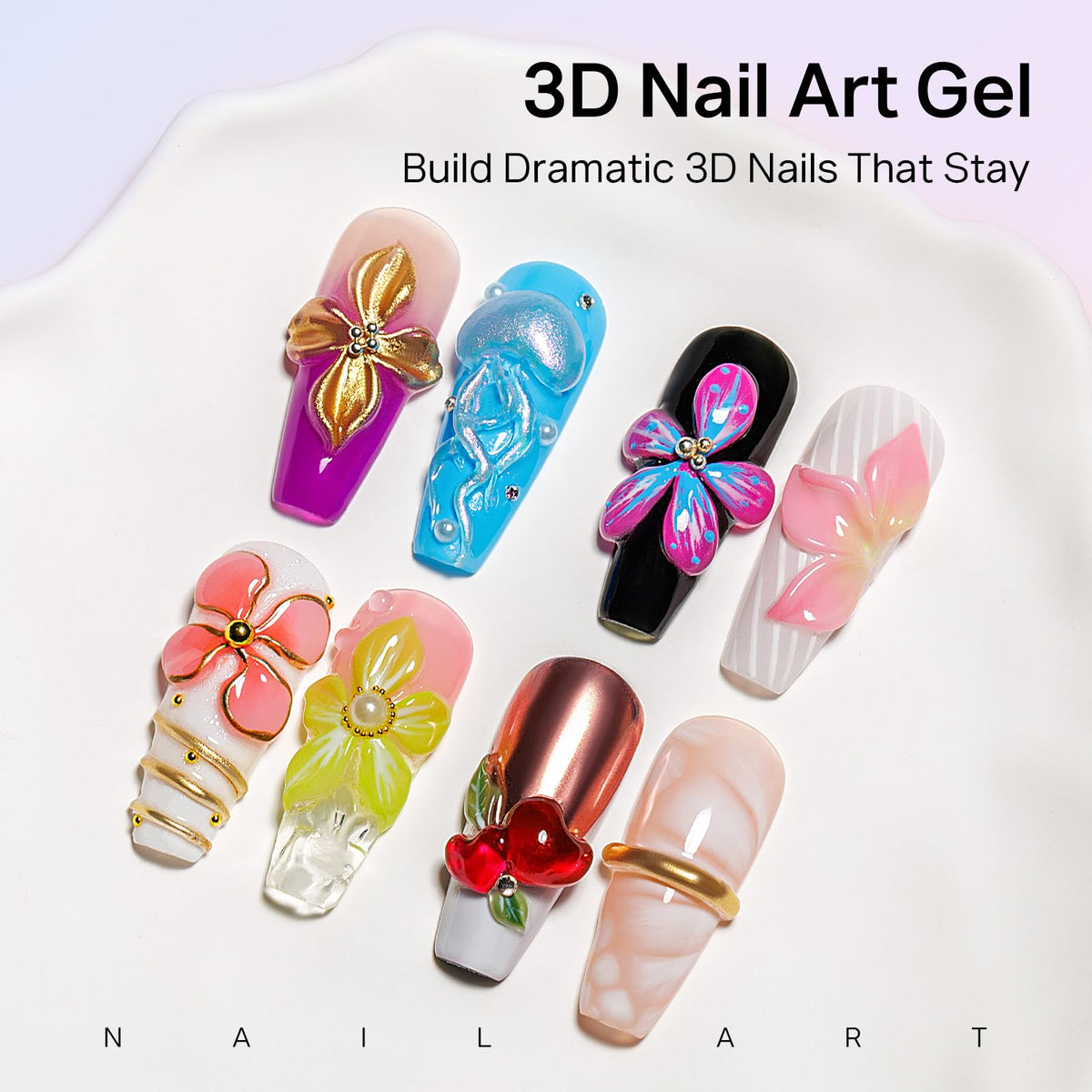 MIZHSE Clear 3D Gel Nail Art Sculpting Gel packaging