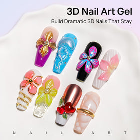 MIZHSE Clear 3D Gel Nail Art Sculpting Gel packaging