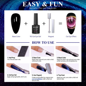 MIZHSE gel polish bottles with holographic shimmer