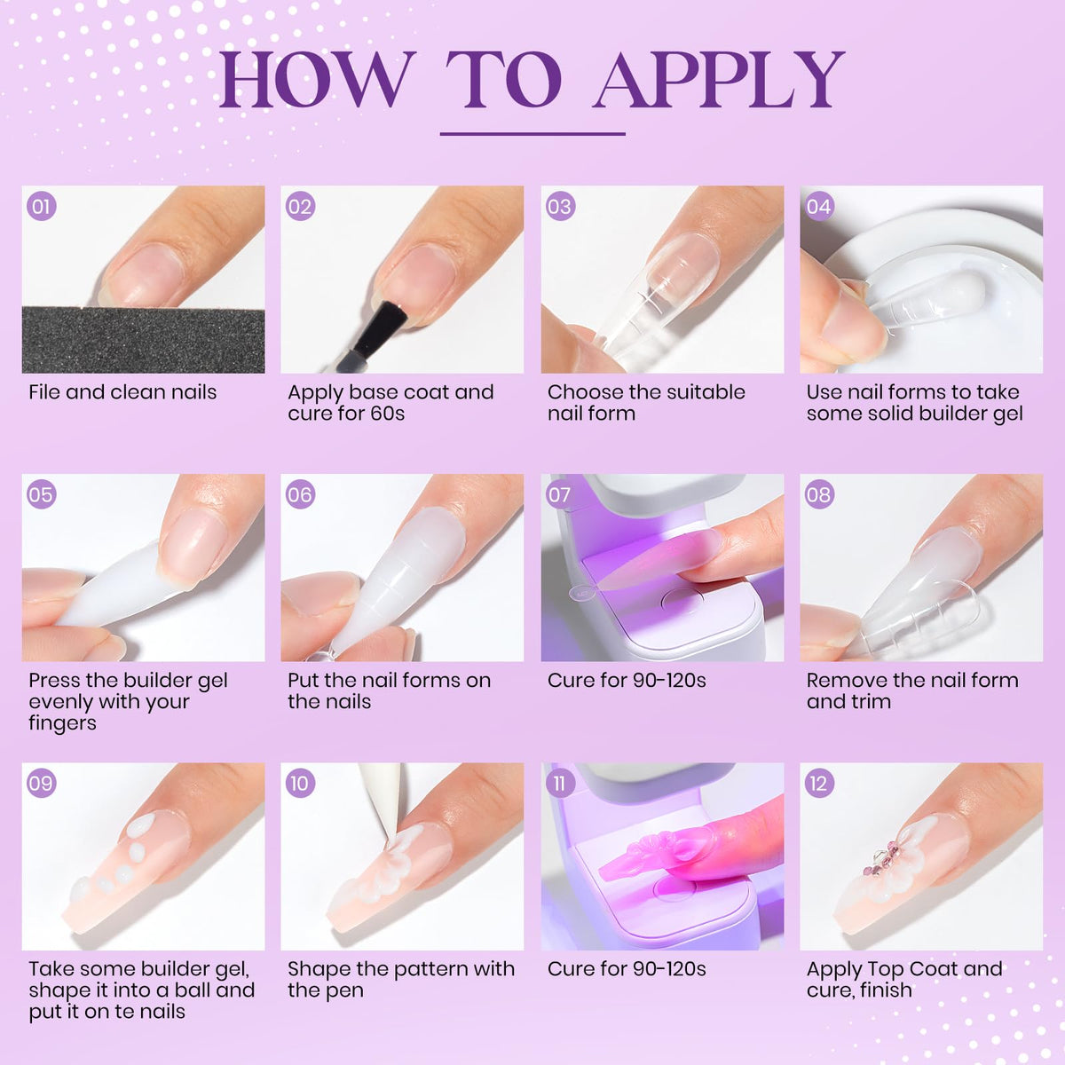 MIZHSE nail gel kit packaging