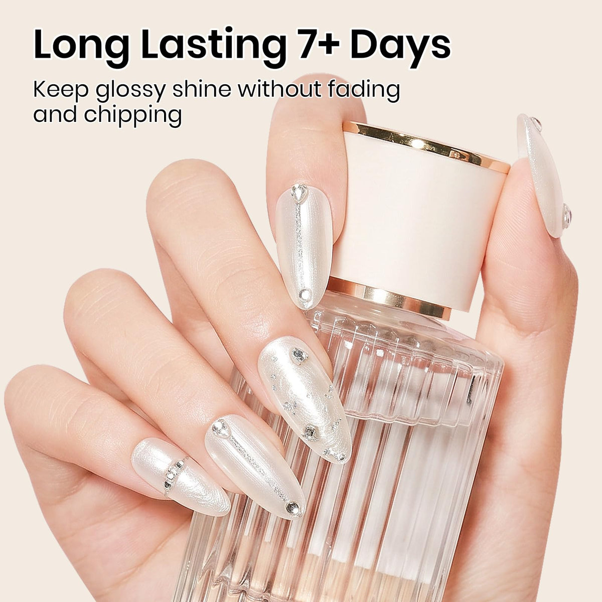MIZHSE Pearl White Nail Polish packaging