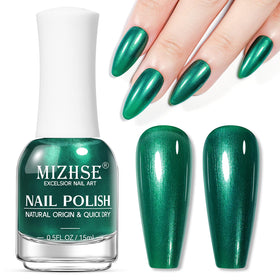 MIZHSE Pearlescent Green Nail Polish packaging