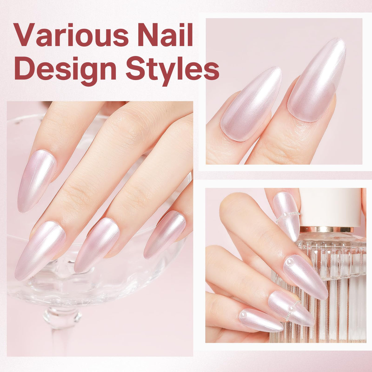 MIZHSE Pearlescent Pink Nail Polish packaging