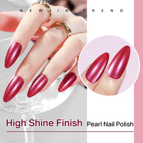 MIZHSE Pearlescent Red Nail Polish lifestyle scene
