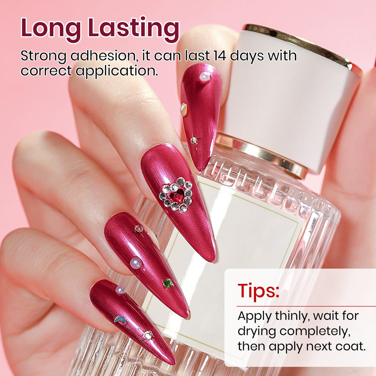 MIZHSE Pearlescent Red Nail Polish packaging
