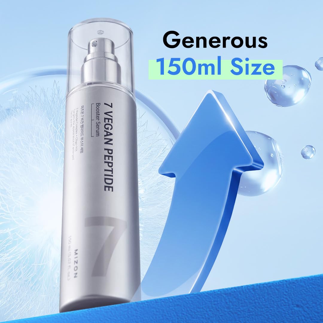 MIZON 7 Vegan Peptide support Serum application on skin