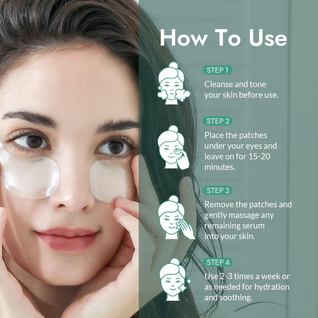 MIZON eye gel patches in use during a skincare routine