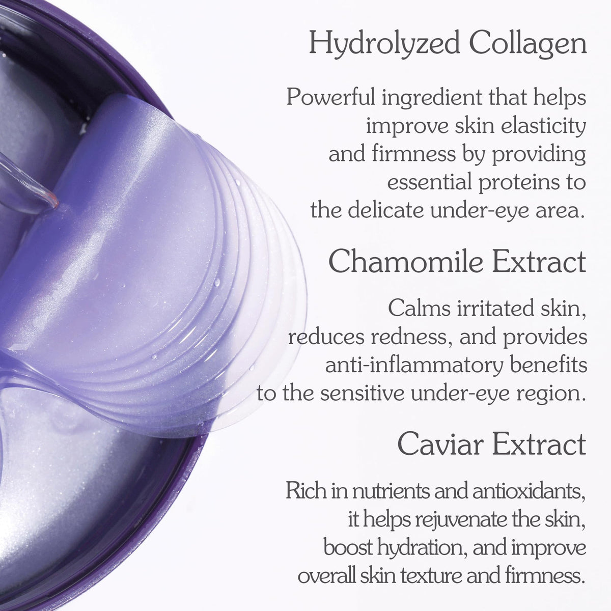 MIZON Marine Collagen Eye Gel Patch on a model