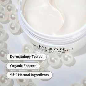 MIZON Pure Pearl Eye Gel Patch application on eyes