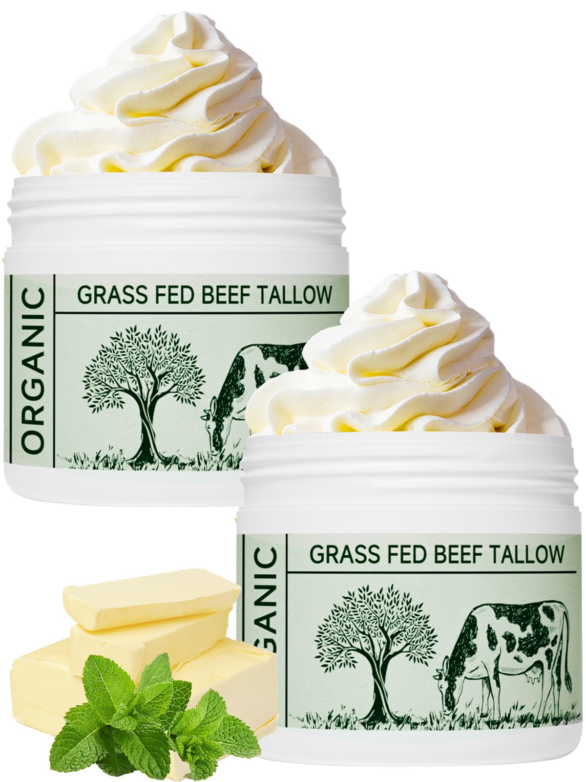 mkzea Beef Tallow Moisturiser 200g front view