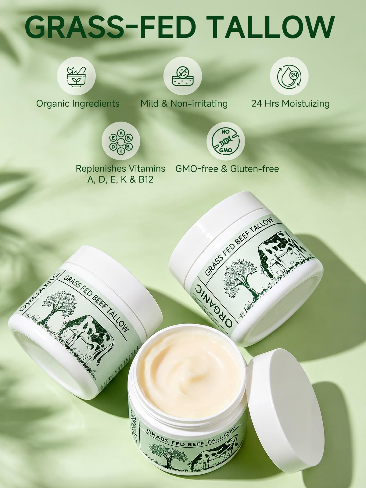mkzea Beef Tallow Moisturiser whipped texture close-up