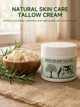 mkzea Beef Tallow Moisturiser with ingredients list