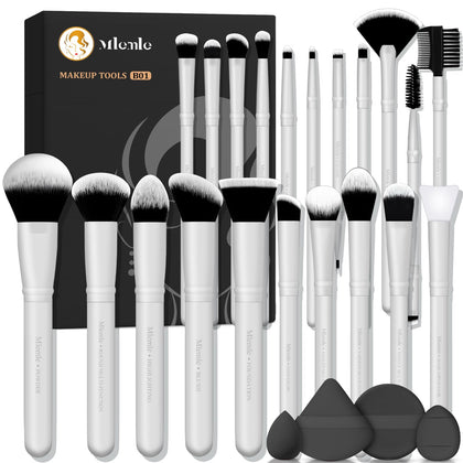 Mlemle 25 Pcs Makeup Brushes Set front view