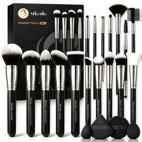 Mlemle 25 Pcs Makeup Brushes Set in elegant packaging
