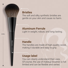 Mlemle makeup brushes including foundation and eyeshadow tools