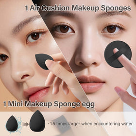 Mlemle professional makeup brushes with clear labels