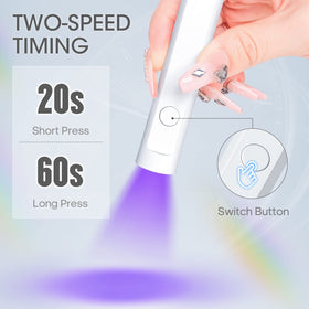 mlogiroa Handheld UV Nail Lamp in a travel bag