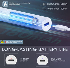 mlogiroa Handheld UV Nail Lamp showing pen tip design