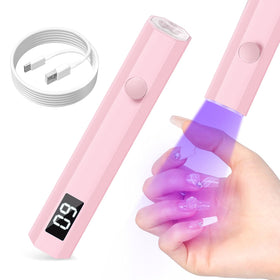 mlogiroa handheld UV nail light front view with digital display
