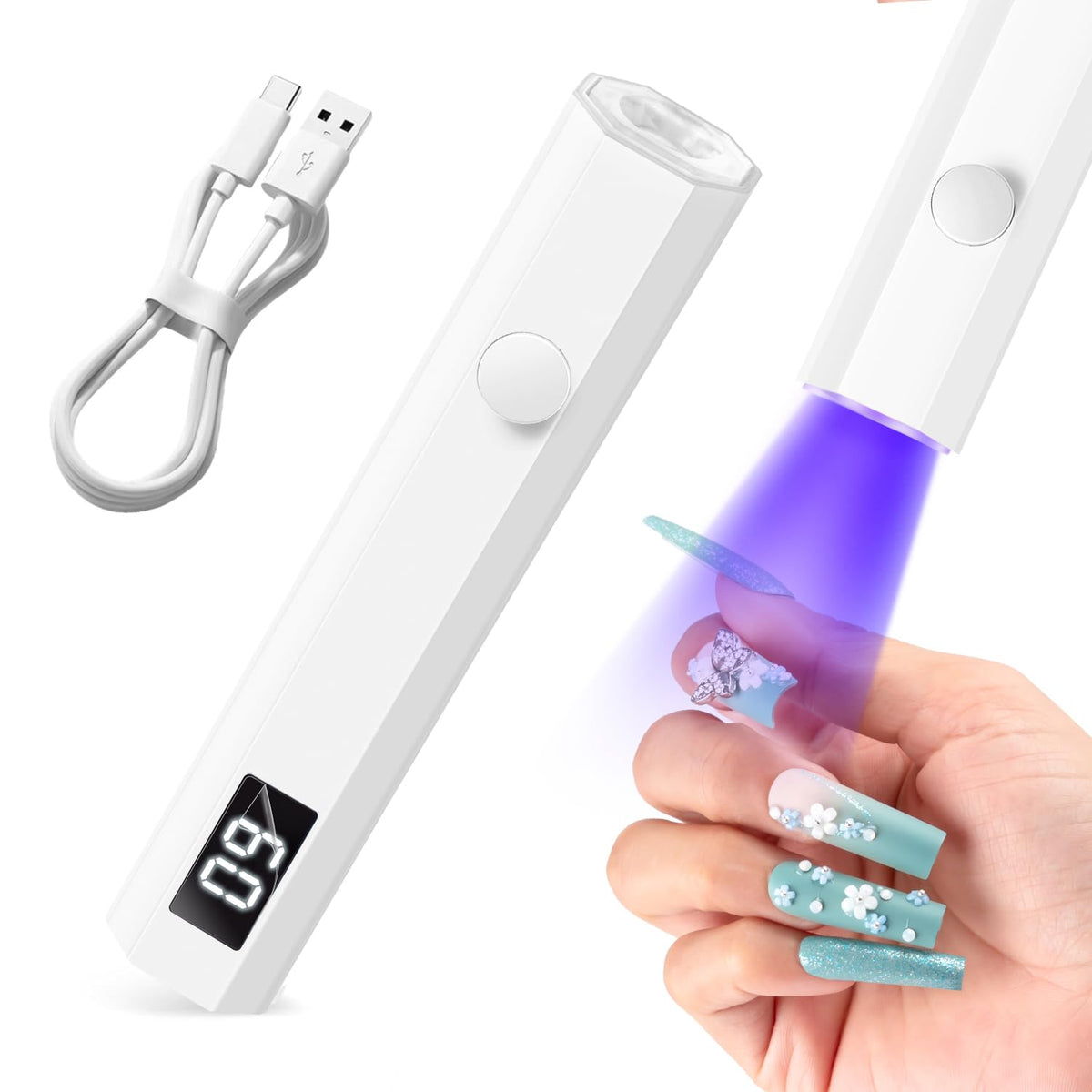 mlogiroa Mini UV Light for Nails front view