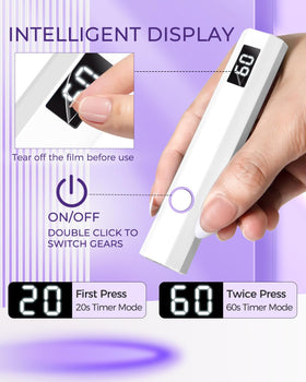 mlogiroa Mini UV Light for Nails side view