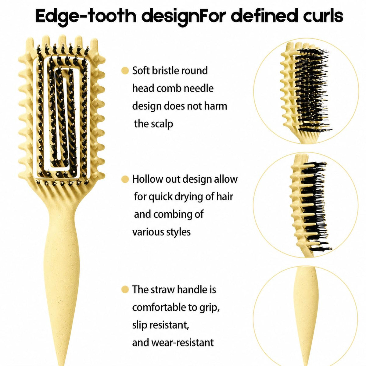 MMBVSZ Curly Hair Brush ergonomic handle close-up