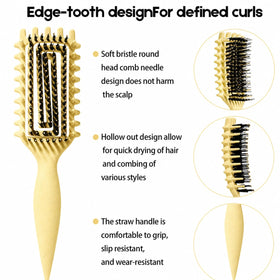 MMBVSZ Curly Hair Brush ergonomic handle close-up
