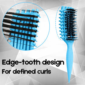 MMBVSZ Curly Hair Brush Sky Blue bristle layout
